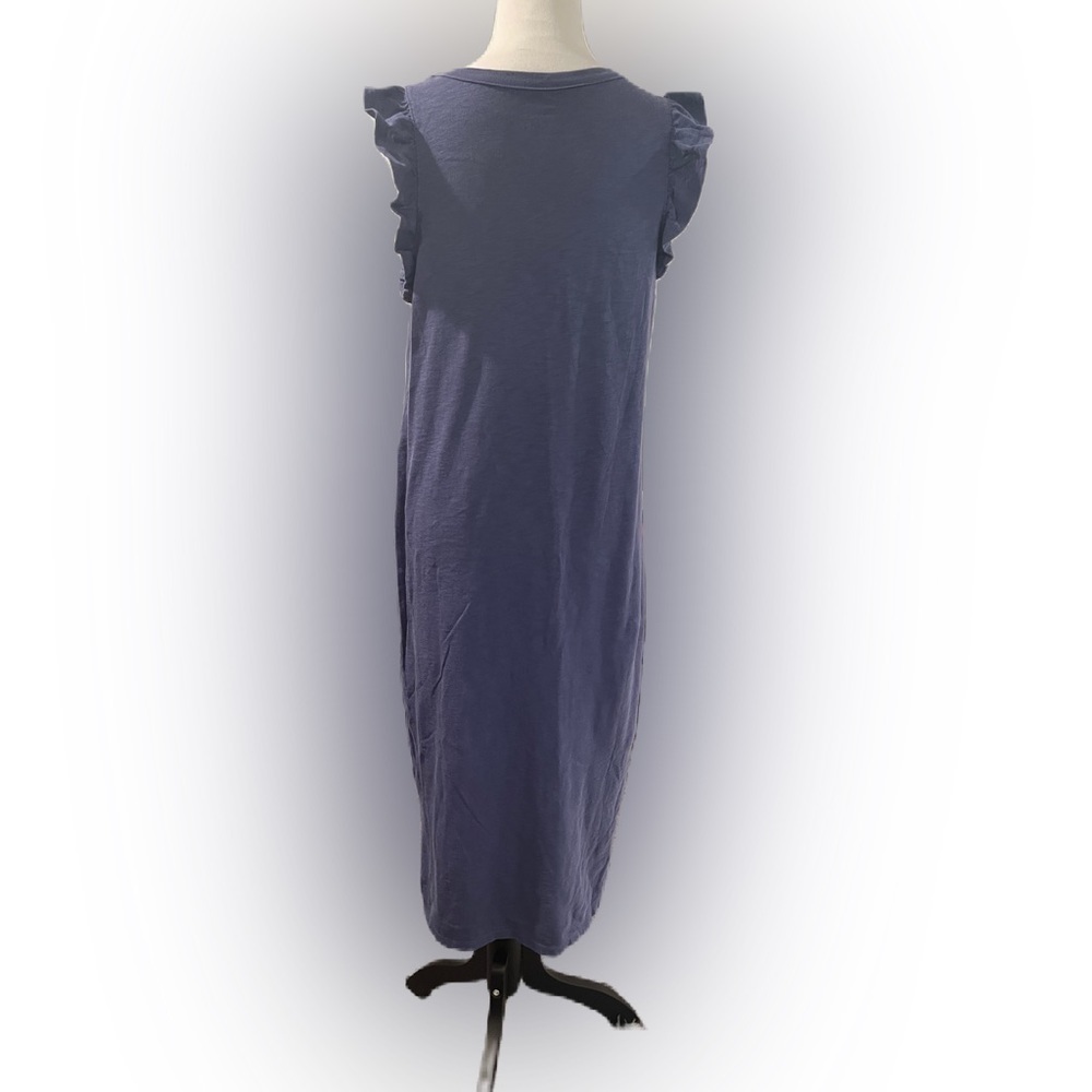 Women Universal Thread Blue Flutter Sleeve Midi Dress Medium Size - Picture 6 of 15